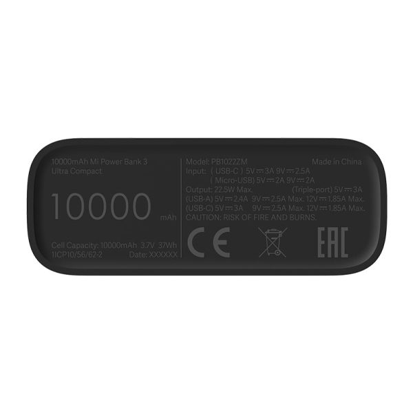Xiaomi 10000mAh Mi Power Bank 3 Ultra Compact - Black - Image 4