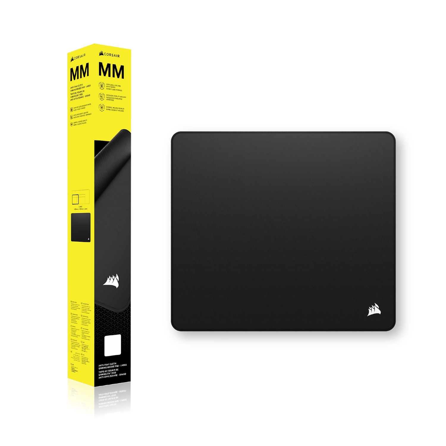 Corsair MM Anti-fray Cloth Gaming Mouse Pad Large - Black - Image 6