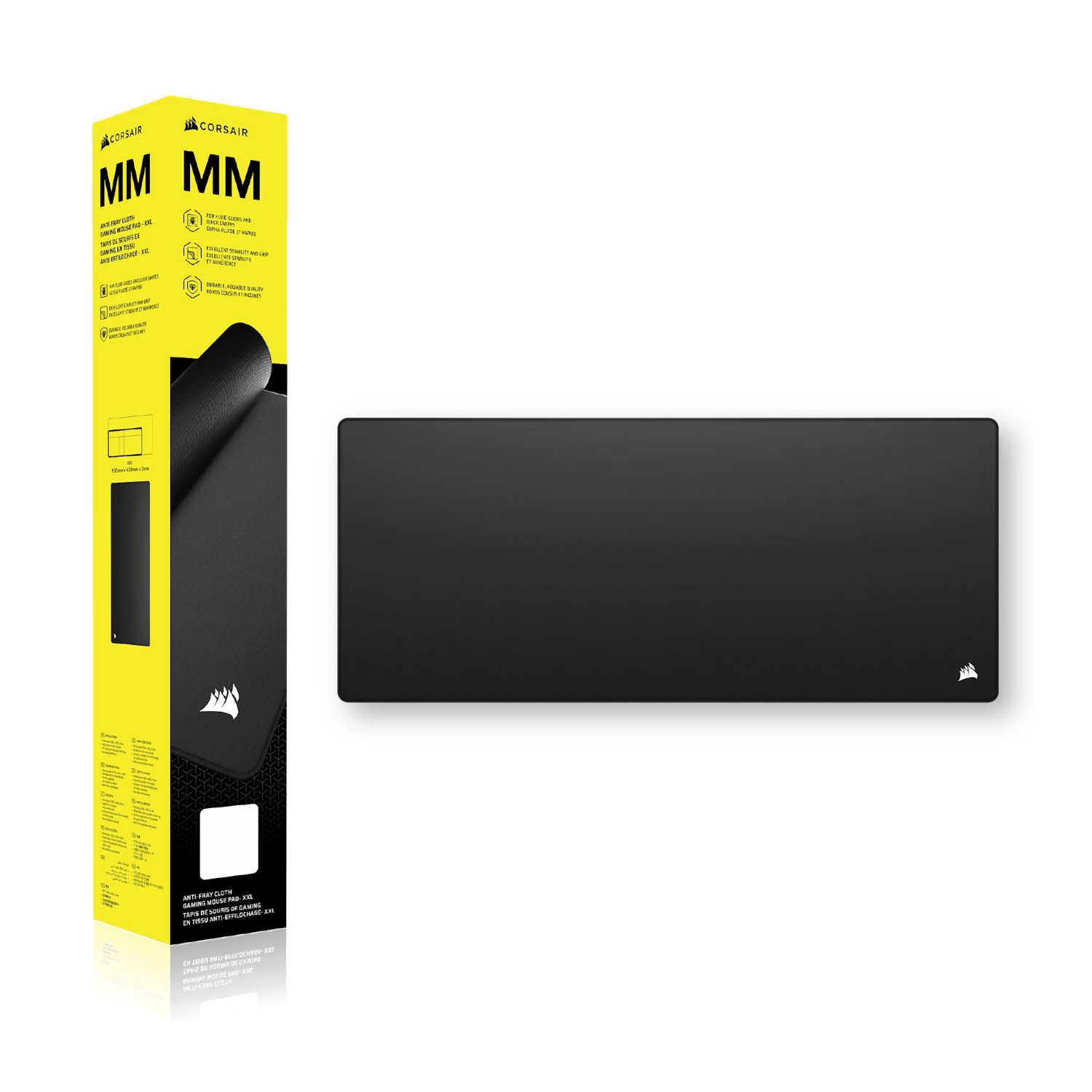 Corsair MM Anti-fray Cloth Gaming Mouse Pad XXL - Black - Image 6