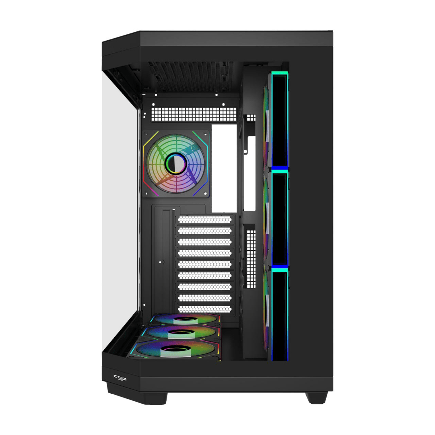 FSP U580 ATX Ultra Tower Gaming Chassis - White - Image 3