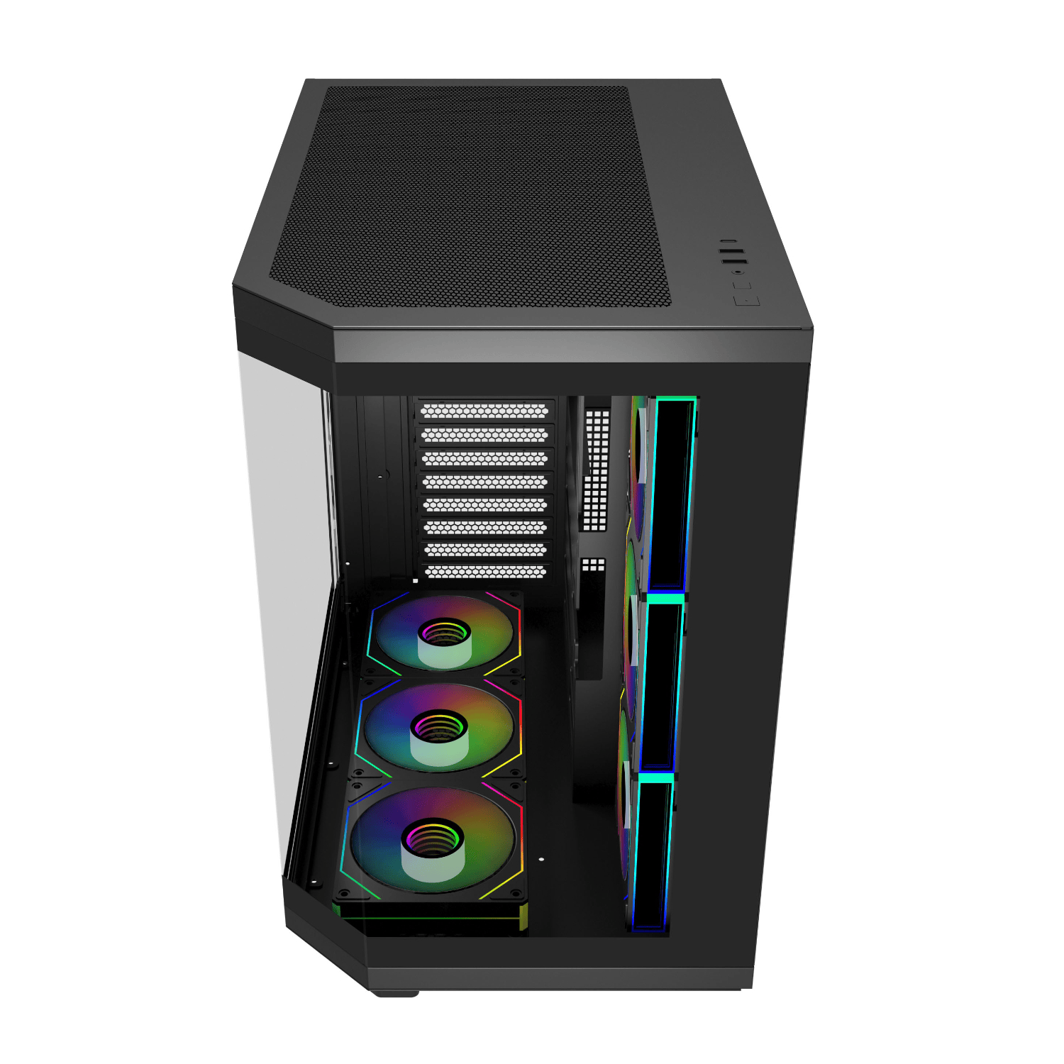 FSP U580 ATX Ultra Tower Gaming Chassis - White - Image 6